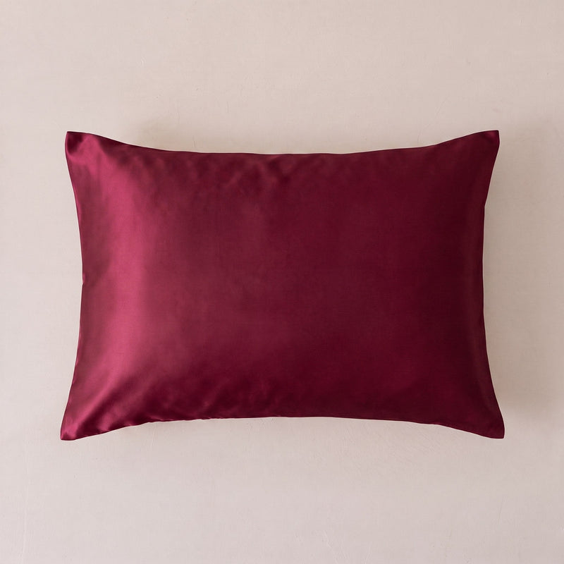 garnet silk pillowcase